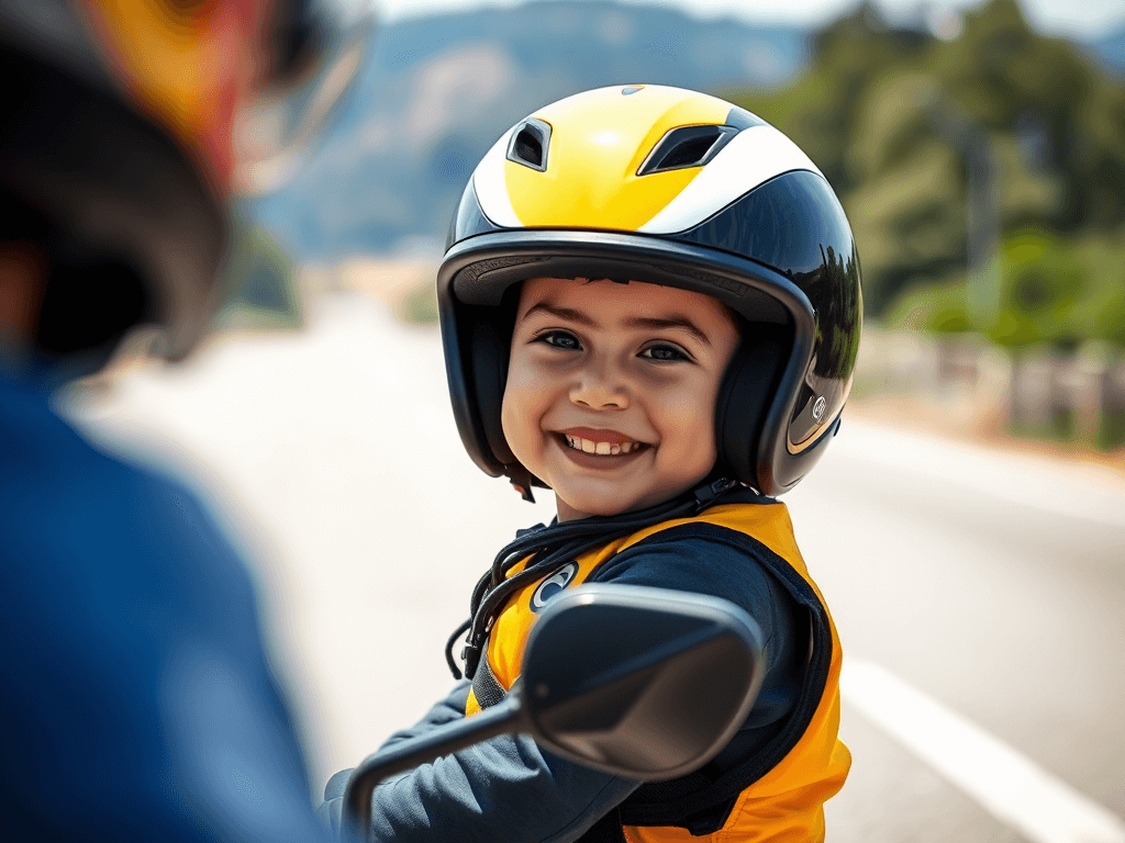 Przewożenie dziecka na motocyklu