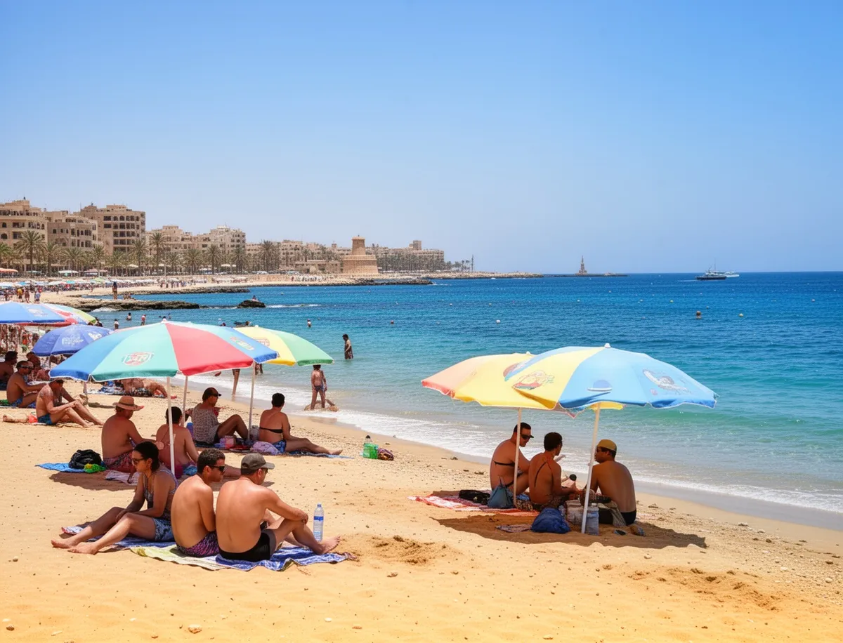 Plażowicze na jednej z plaż w Aleksandrii