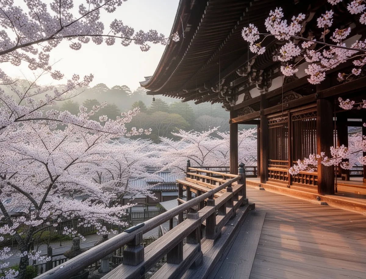 Kiyomizu‑dera – drewniany taras
