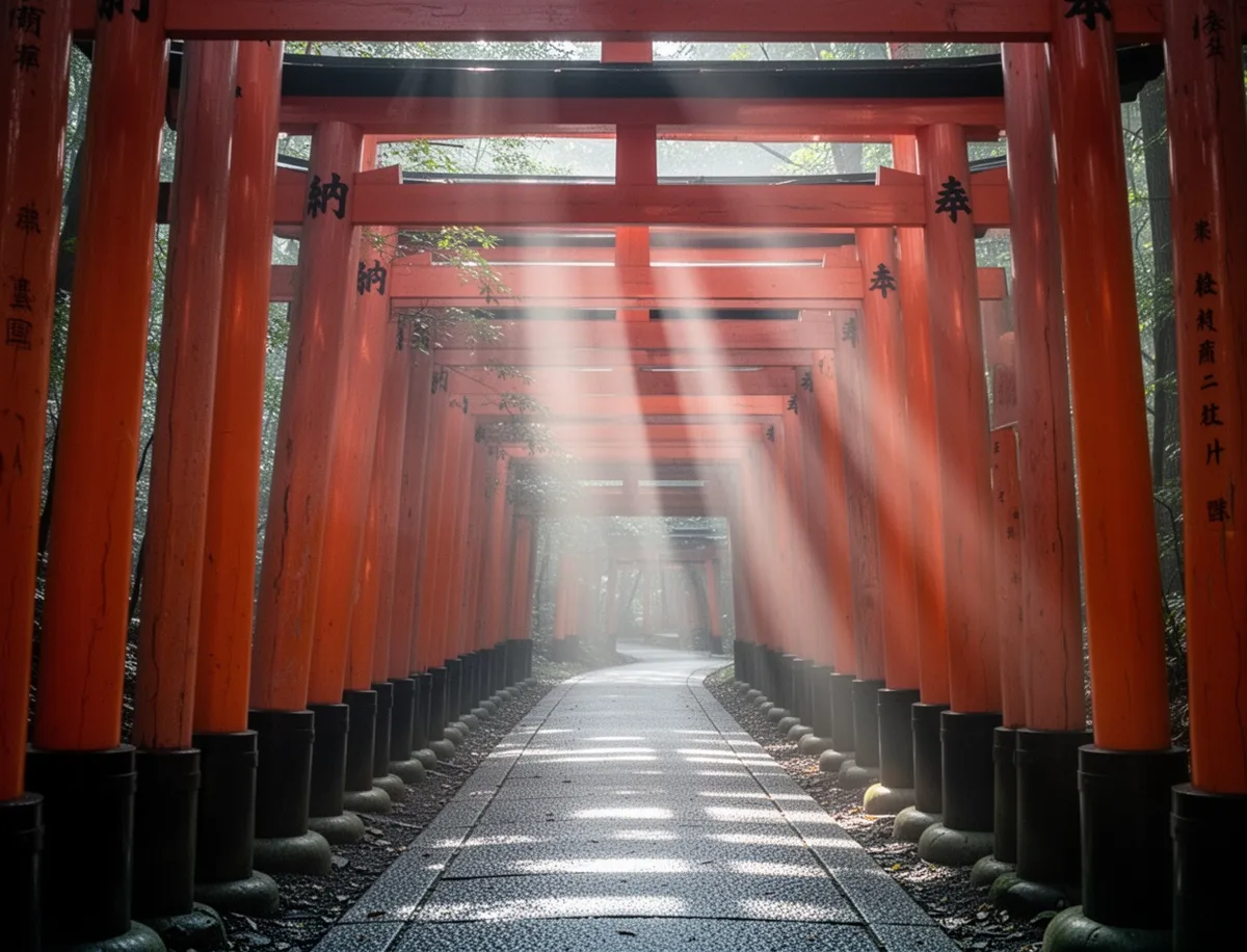 Tunele bram torii w Fushimi Inari
