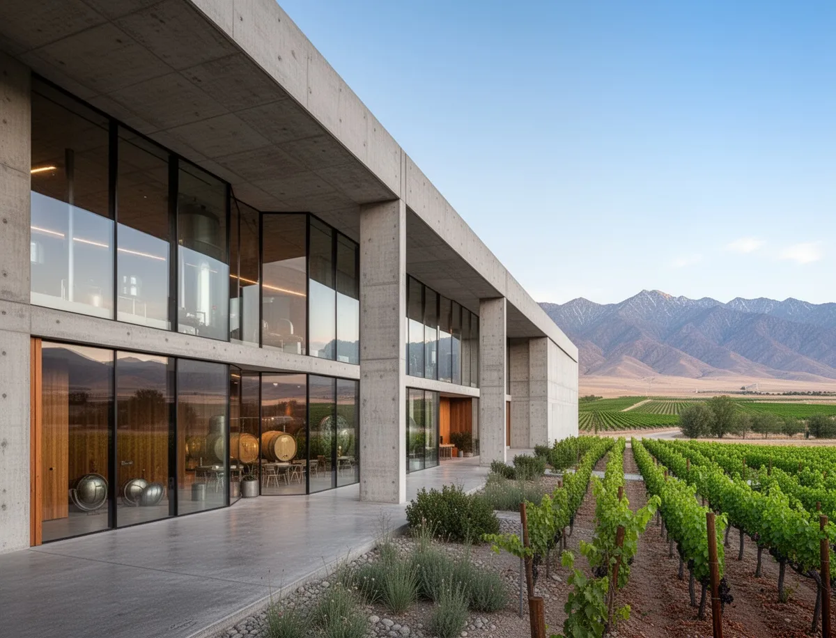 Nowoczesna architektura winnicy Zuccardi