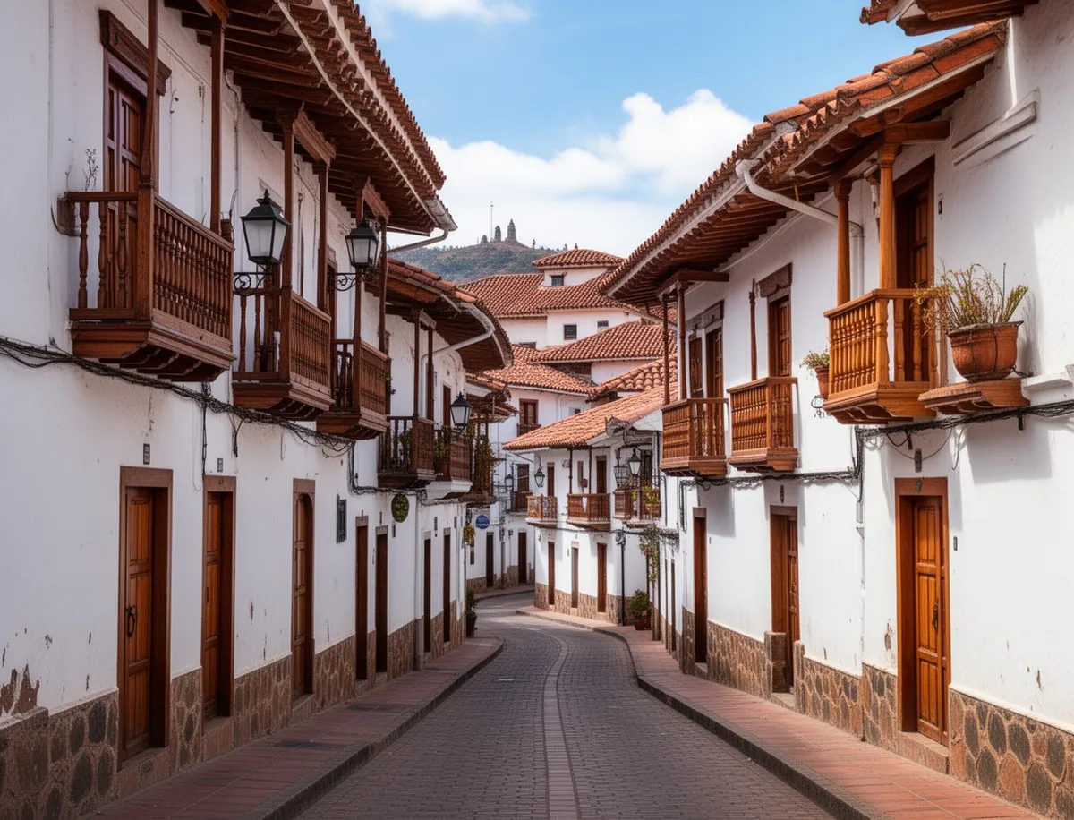 Ulica w Cuenca z kolonialną architekturą