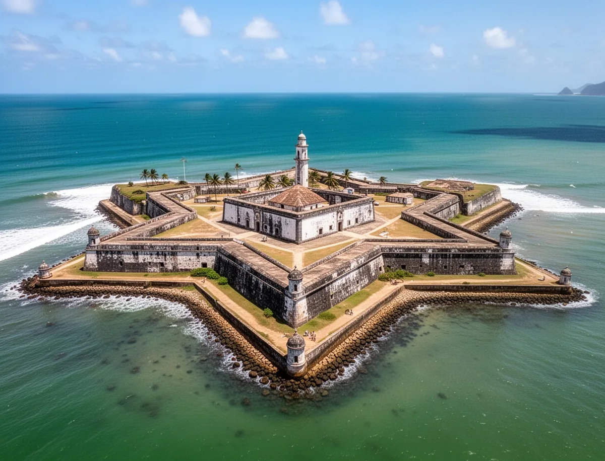 Fortaleza dos Reis Magos otoczona oceanem