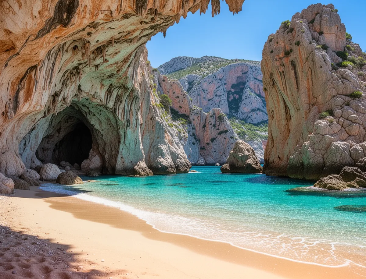 Plaża Cala Luna i jaskinie w Zatoce Orosei