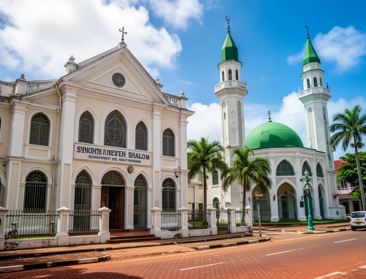 Synagoga i meczet na Keizerstraat w Paramaribo
