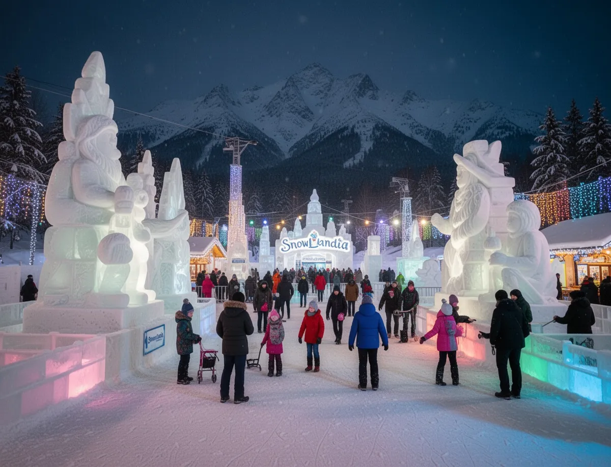 Snowlandia – zimowe miasteczko z rzeźbami i iluminacjami