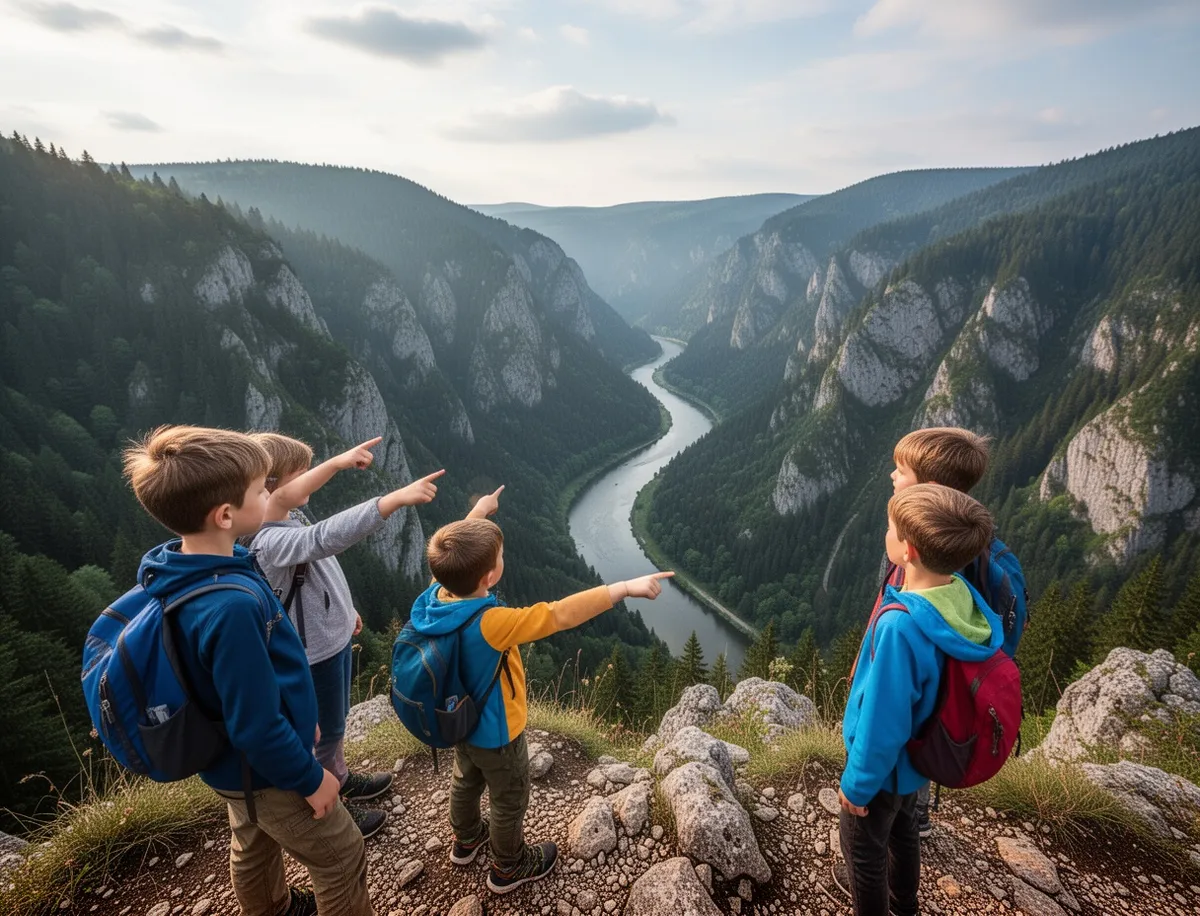 Widok z Trzech Koron na Dunajec