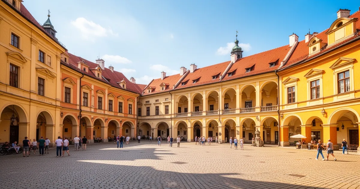 Rynek Wielki w Zamościu z renesansowymi arkadami