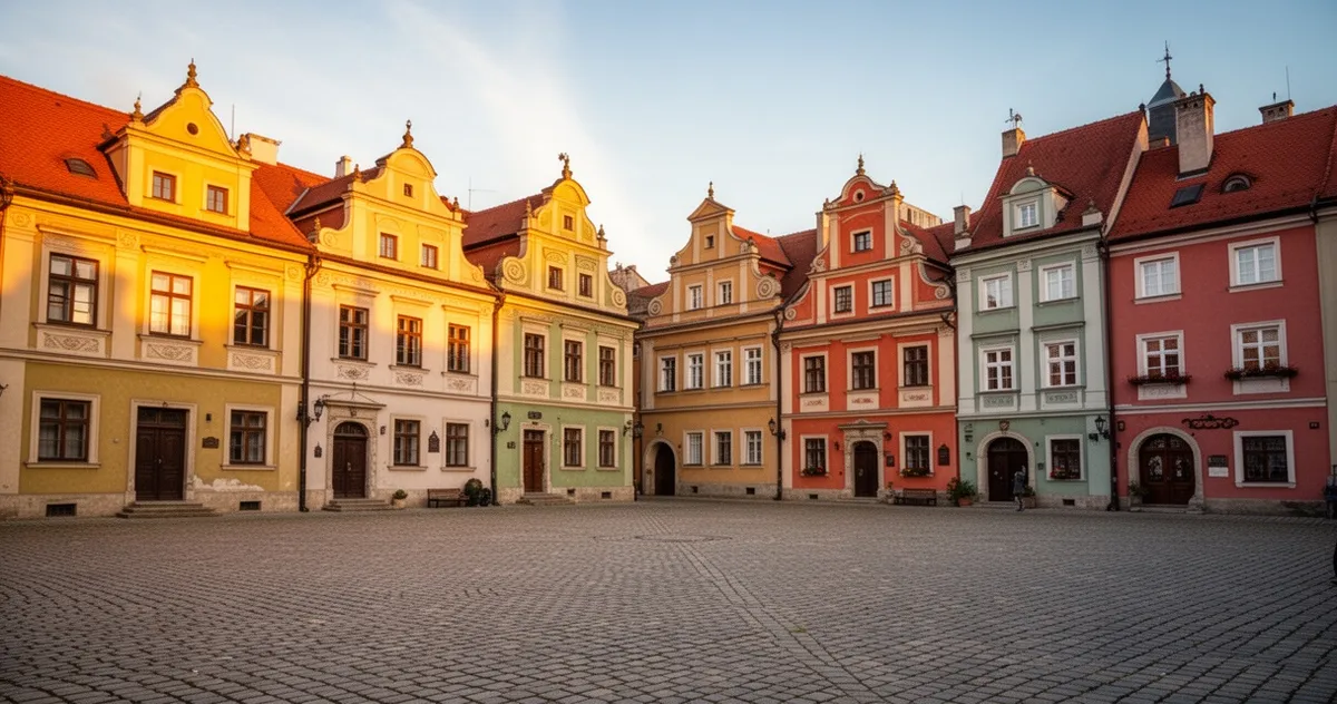 Rynek w Kazimierzu Dolnym z renesansowymi kamienicami