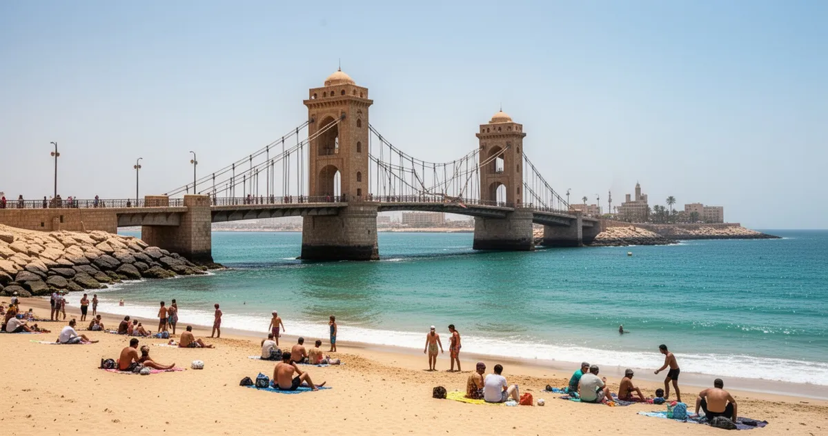 Most Stanley Bridge i plaża w Aleksandrii