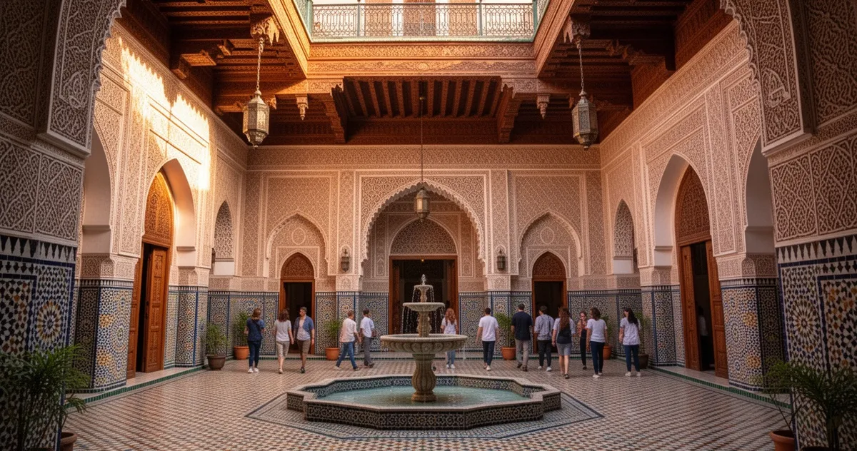 Dziedziniec pałacu Bahia w Marrakeszu