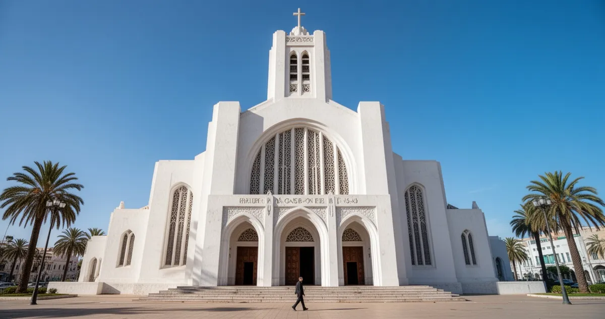 Katedra Sacré-Cœur w Casablance – biała bryła w stylu art déco