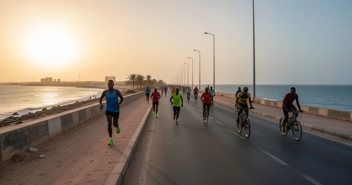 Spacerowicz na Corniche de Dakar