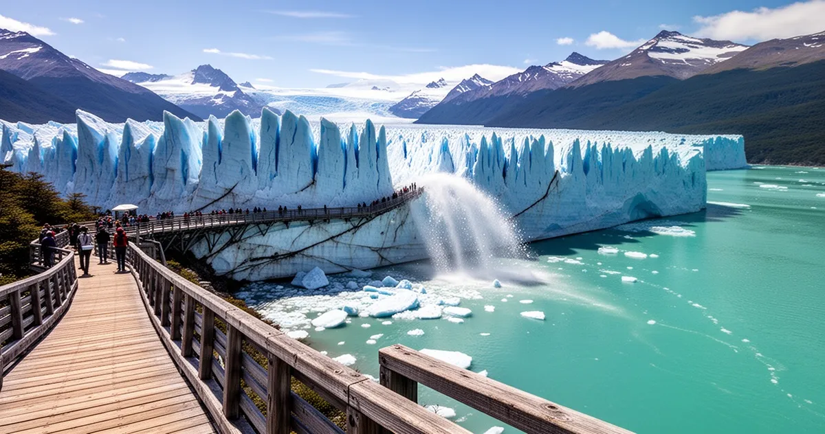 Widok na lodowiec Perito Moreno z kładek