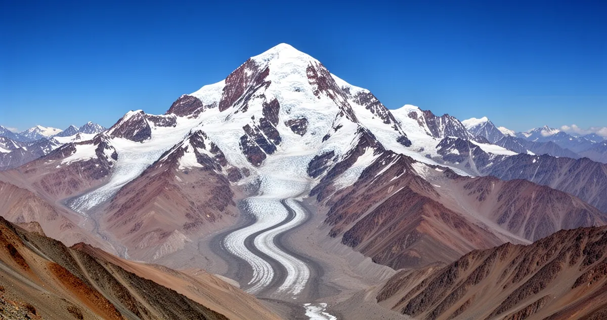 Widok na szczyt Aconcagua w Andach