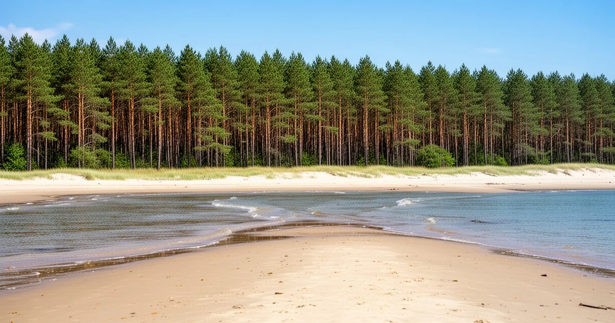 Plaża w Rowach w słoneczny dzień