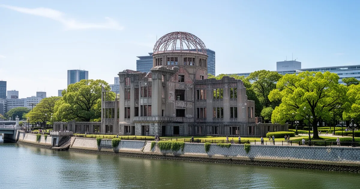 Kopuła Bomby Atomowej w Hiroszimie nad rzeką Motoyasu