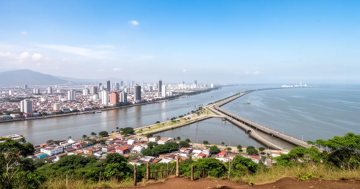 Widok z Cerro Santa Ana na Guayaquil
