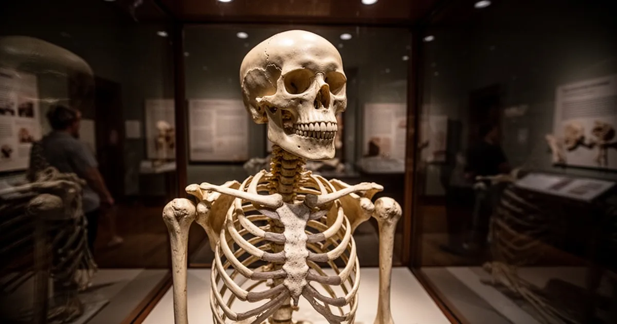 Ekspozycja szkieletu Lucy w Muzeum Narodowym Etiopii