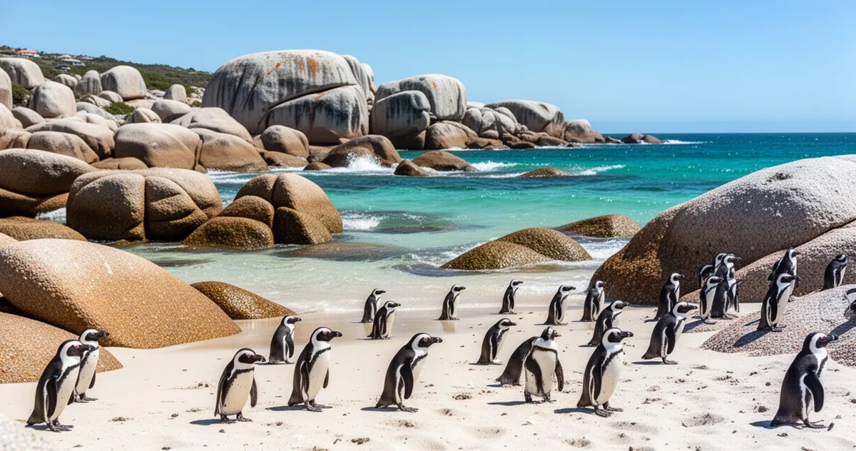 Pingwiny na Boulders Beach
