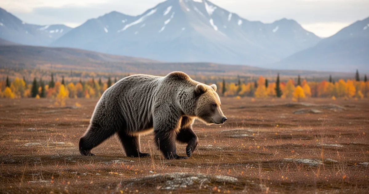 Niedźwiedź grizzly w Parku Narodowym Denali