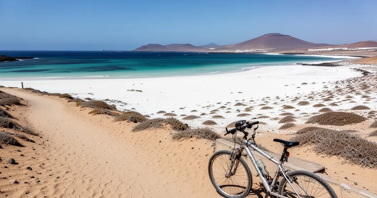 Dzika, pusta plaża na wyspie La Graciosa