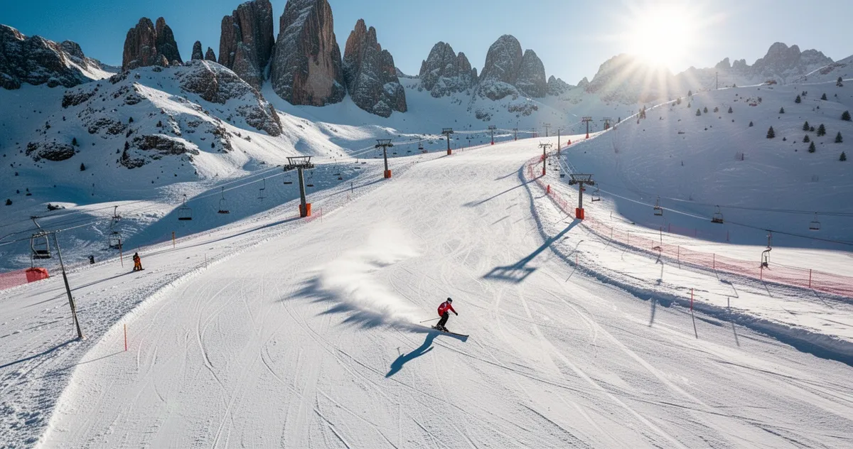 Stok narciarski w Dolomitach