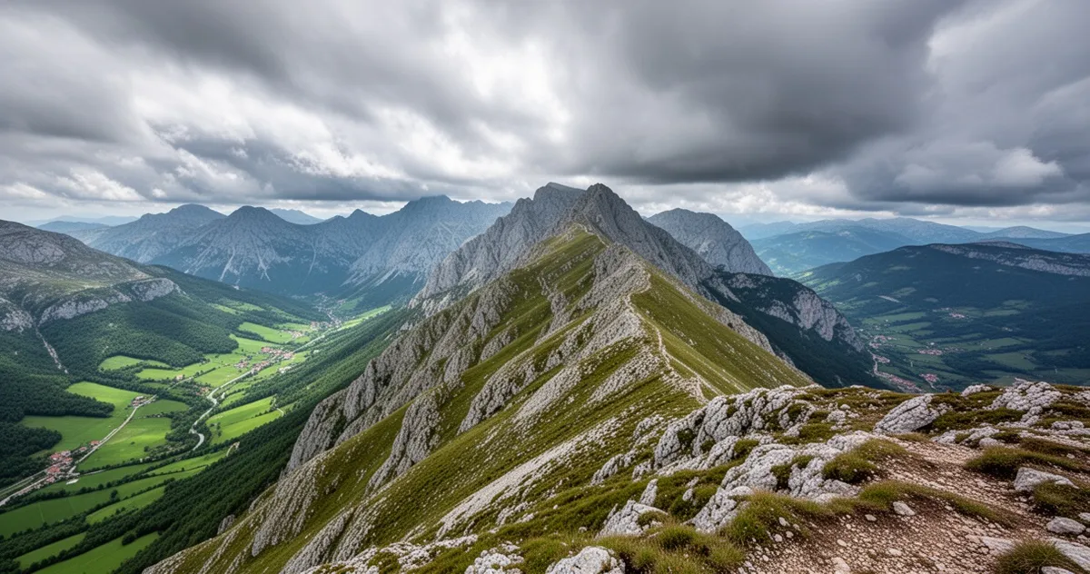 Panorama grani w Picos de Europa, części Gór Kantabryjskich