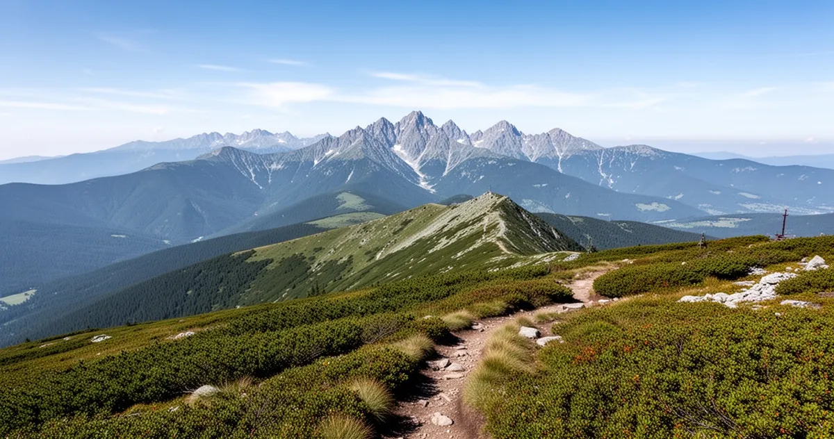 Panorama z Babiej Góry na Tatry