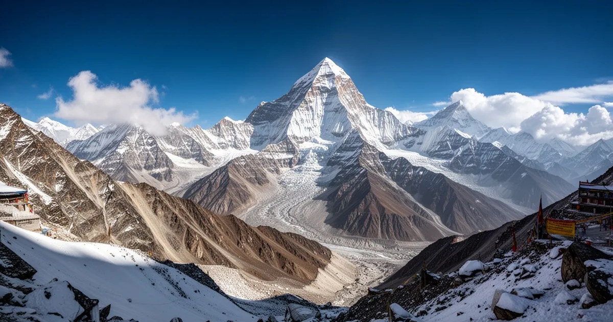 Mount Everest widziany z Kala Patthar w Nepalu