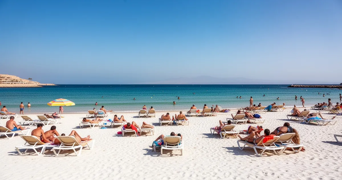 Plaża w Hurghadzie w styczniu