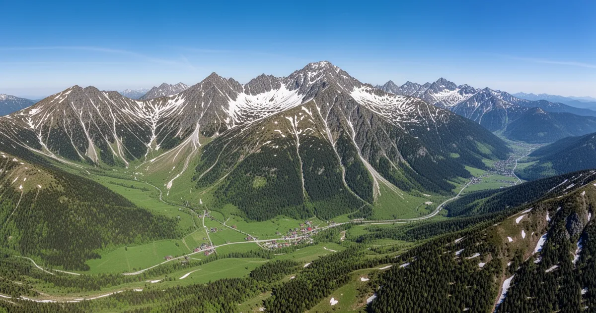 Widok na Tatry wczesną wiosną podczas majówki