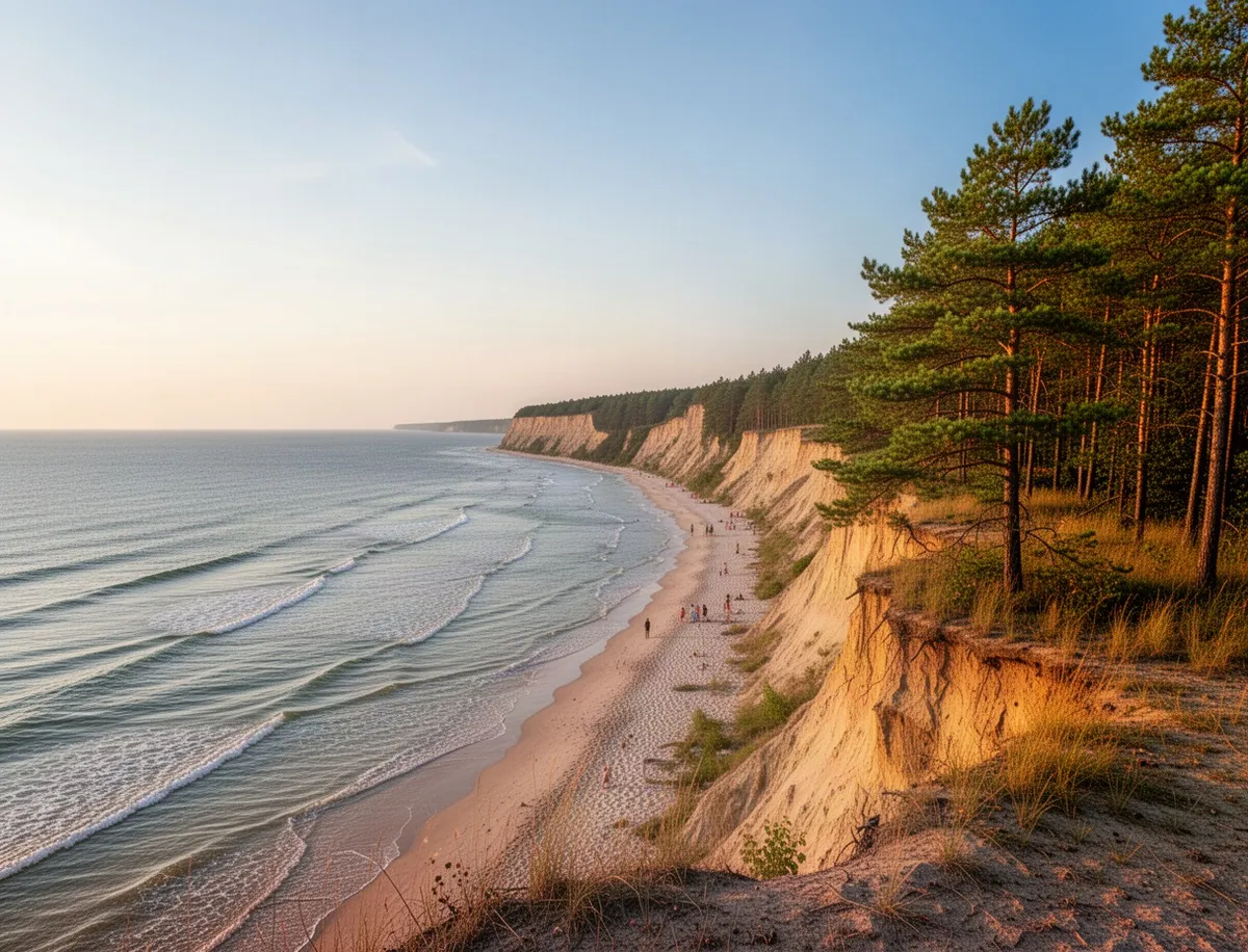 Plaża na Półwyspie Helskim w sierpniu