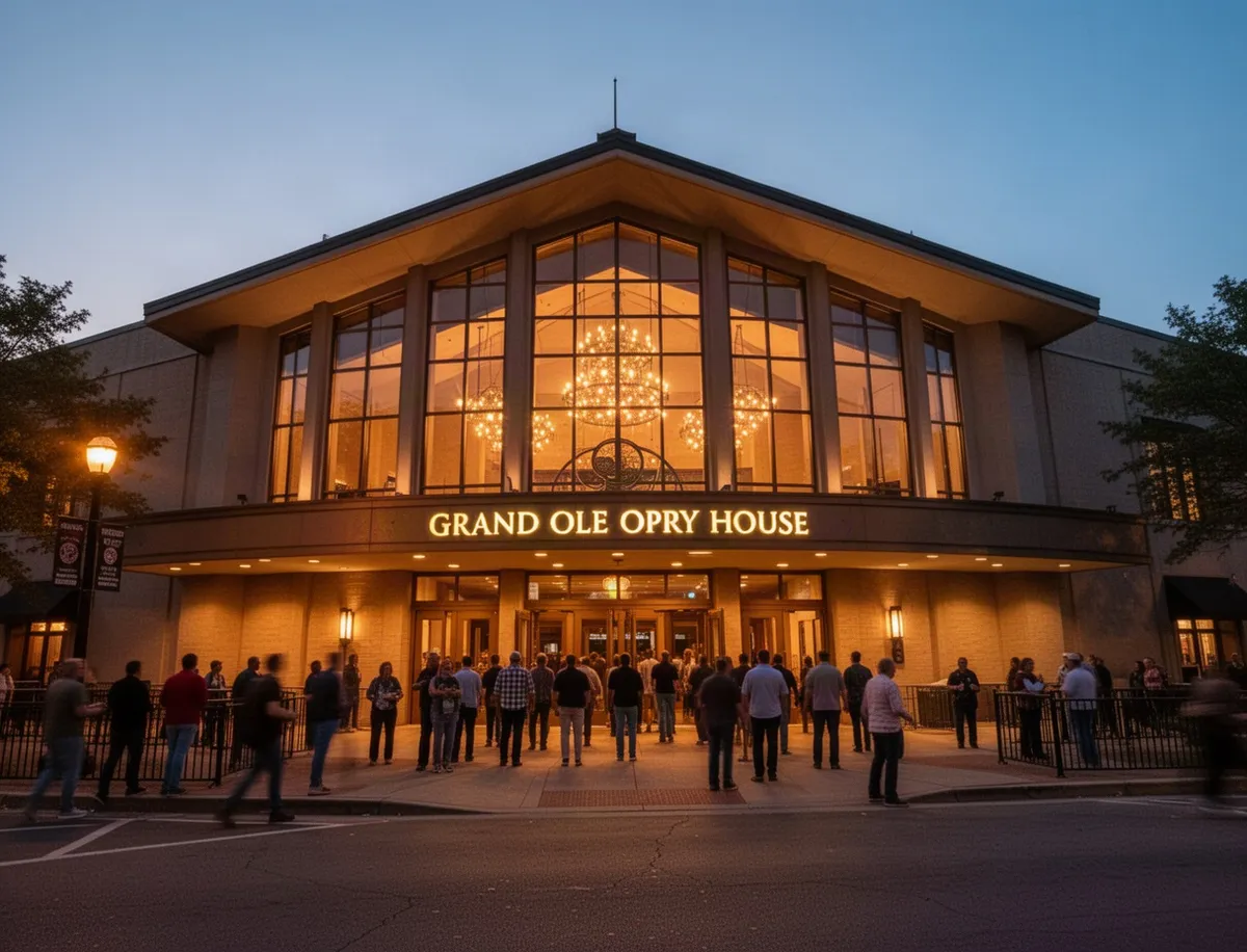 Budynek Grand Ole Opry House o zmierzchu