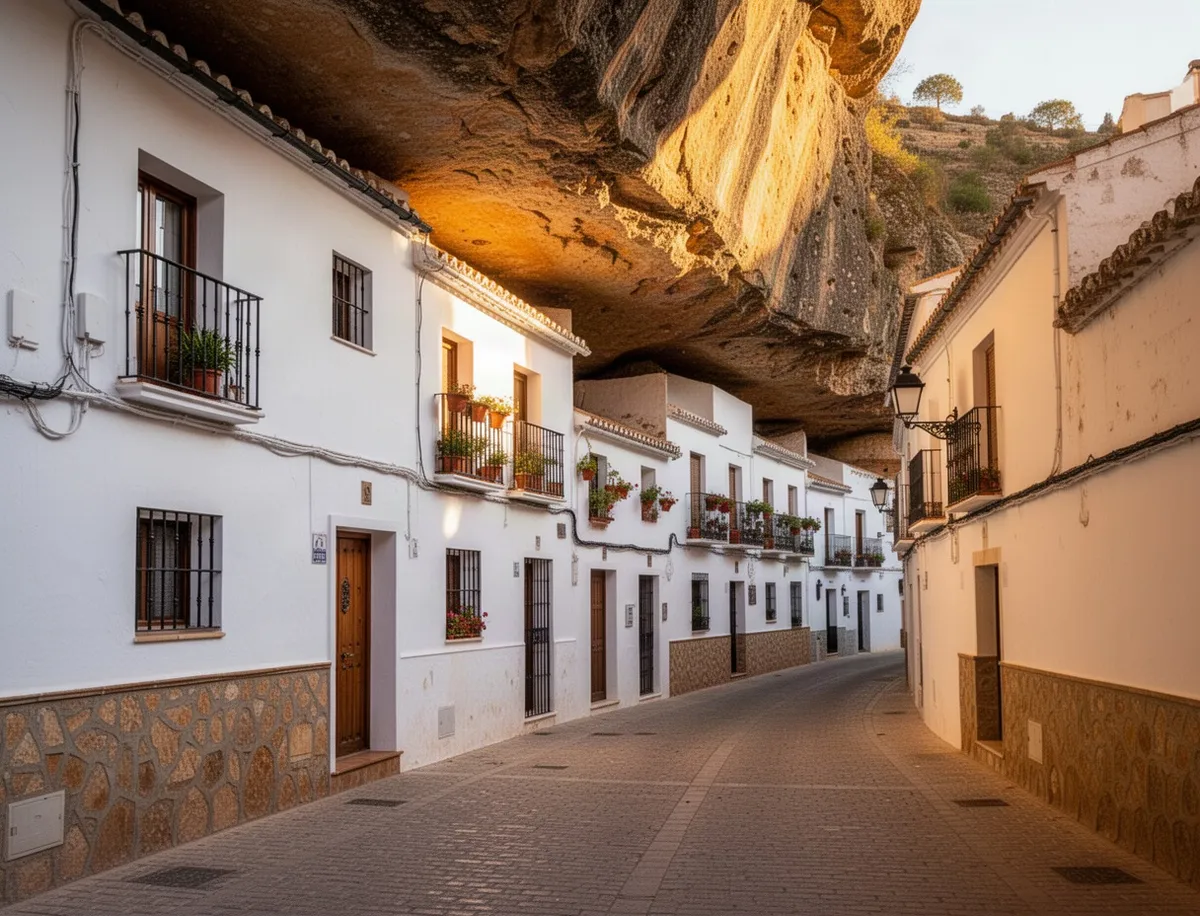 Dom w Setenil de las Bodegas pod skalnym nawisem