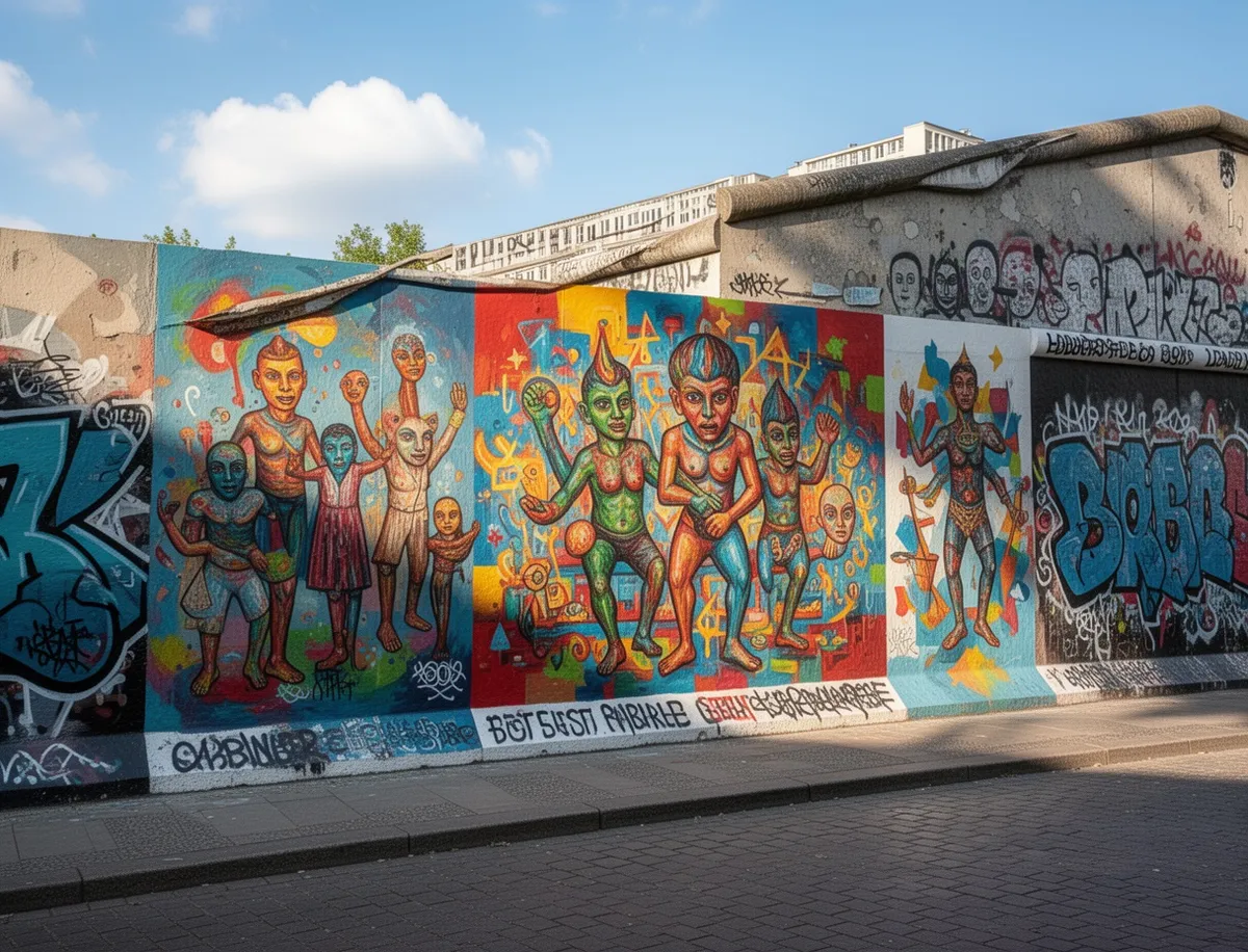 East Side Gallery w słońcu