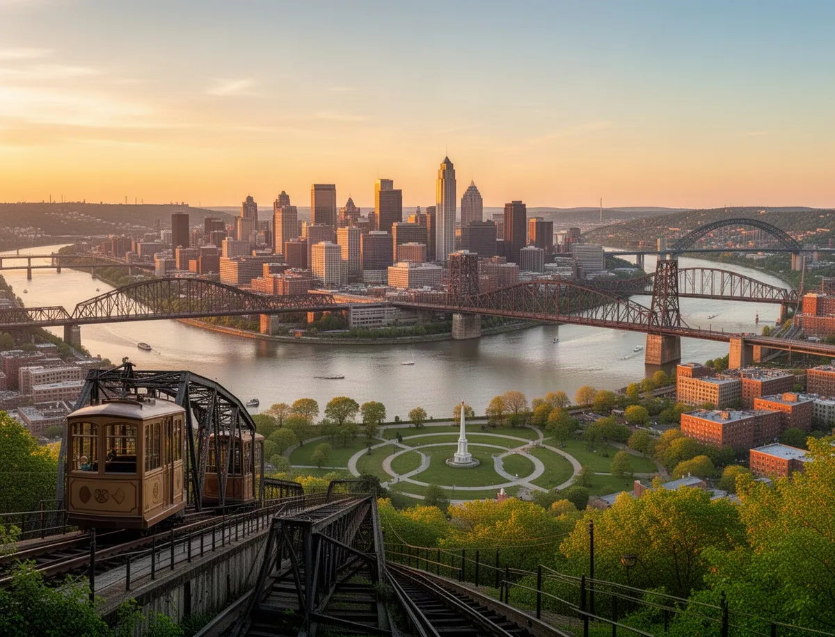 Panorama Pittsburgha z Mount Washington