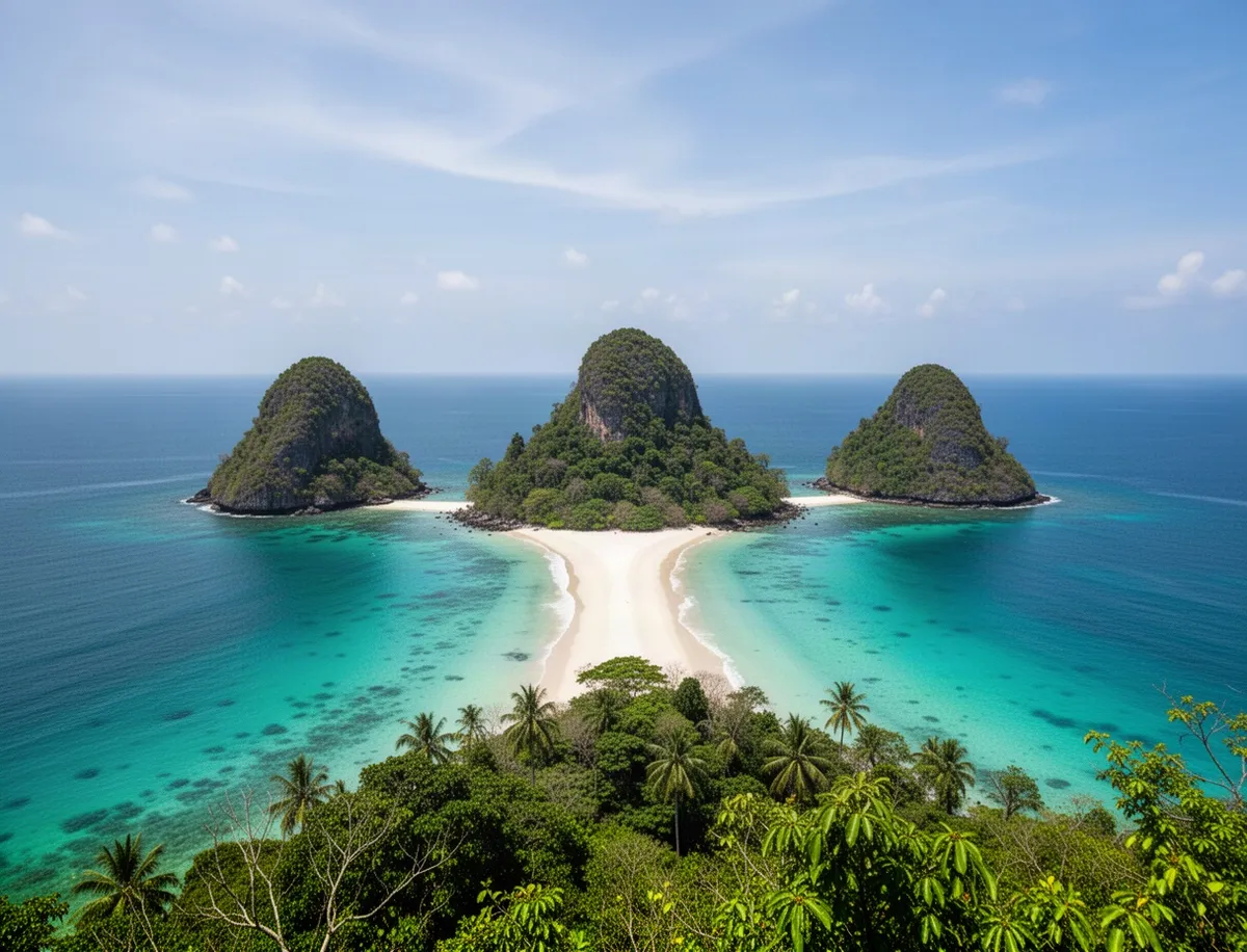 Widok na Koh Nang Yuan z punktu widokowego