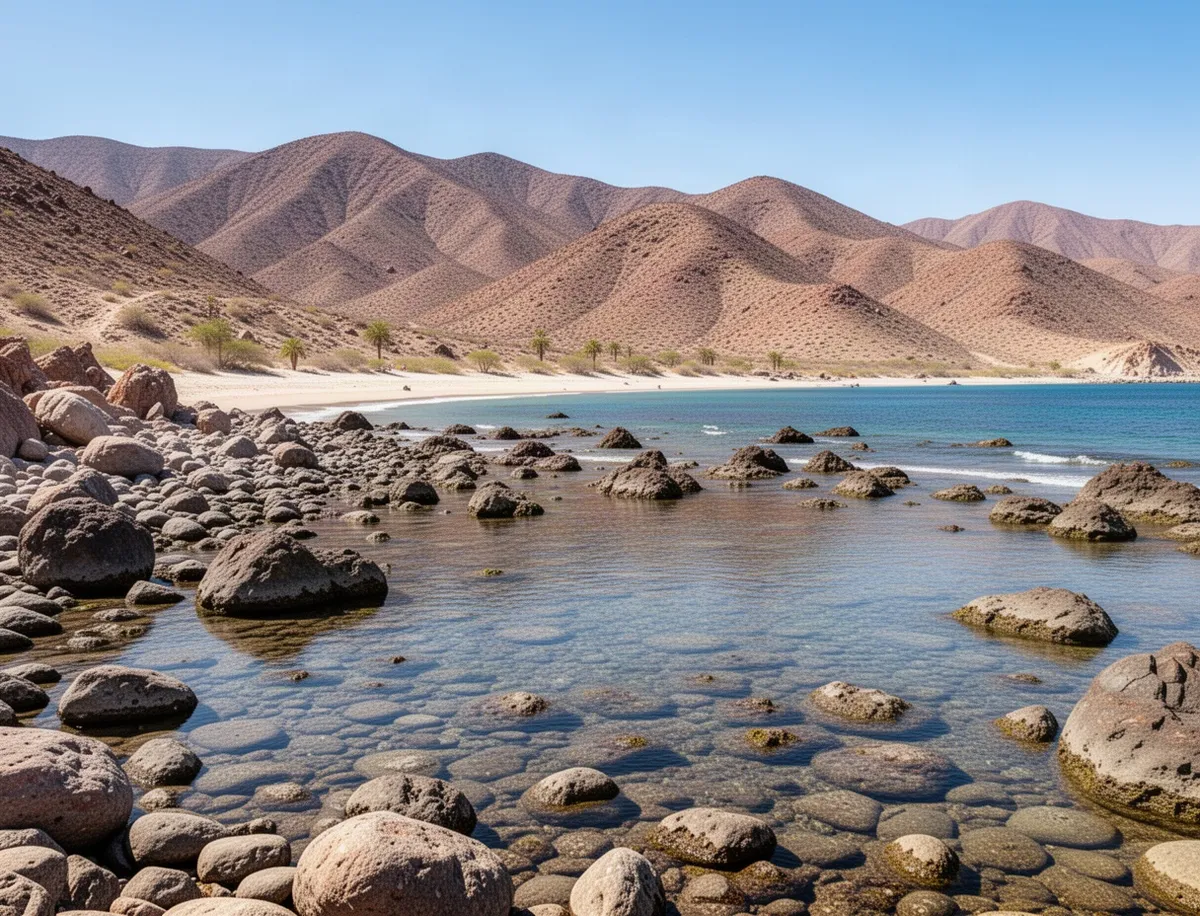 Skalista zatoka w Baja California Sur