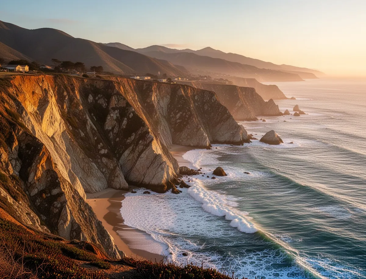 Klify nad oceanem w Big Sur
