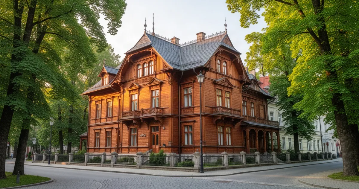 Historyczna drewniana willa uzdrowiskowa w Nałęczowie