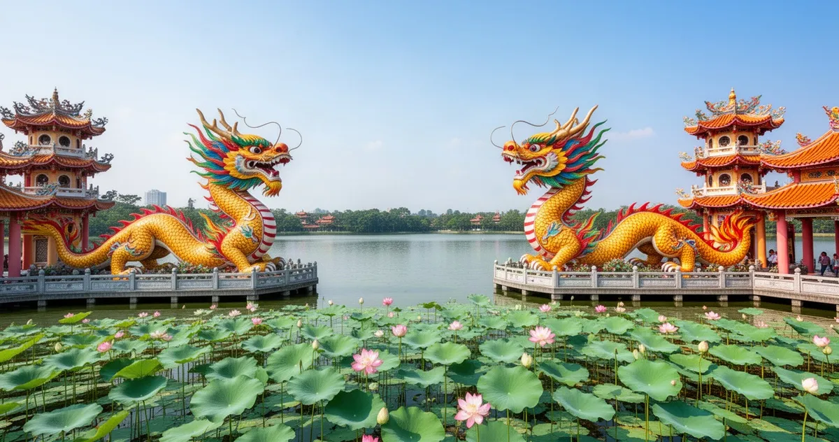 Pagody Smoka i Tygrysa nad Lotus Pond w Kaohsiungu