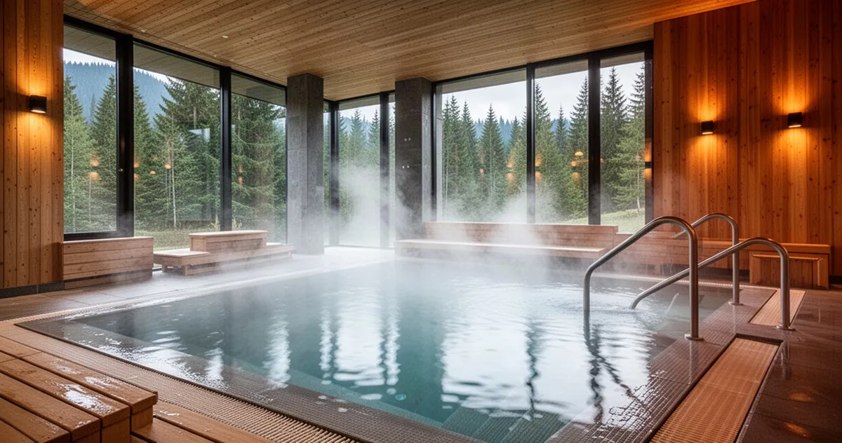 Termalny basen w czeskim kompleksie spa