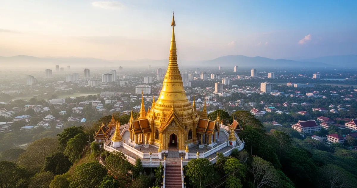 Wat Phra That Doi Suthep na wzgórzu