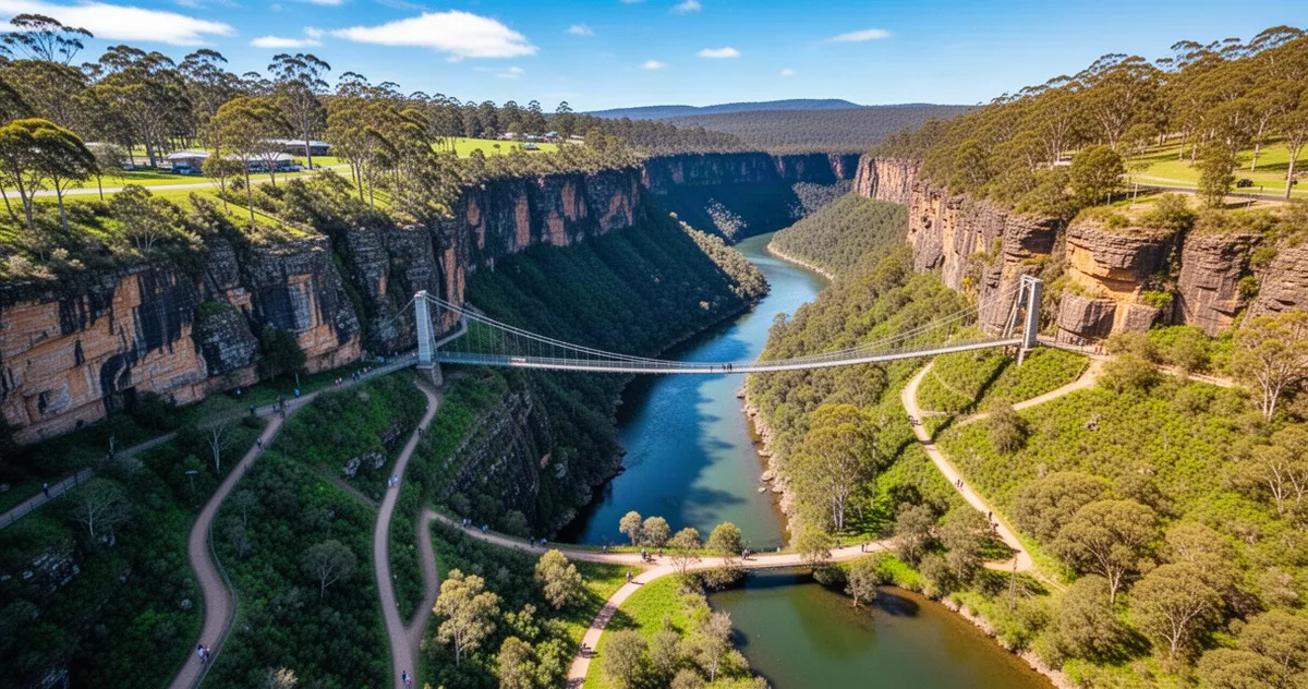 Widok na wąwóz Cataract Gorge w Launceston