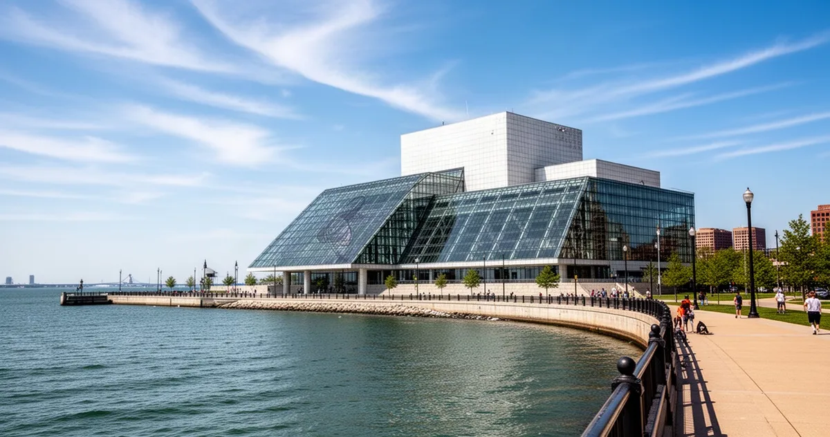 Rock and Roll Hall of Fame nad jeziorem Erie