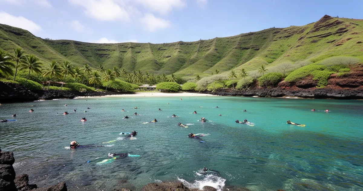 Zatoka Hanauma Bay z turkusową wodą