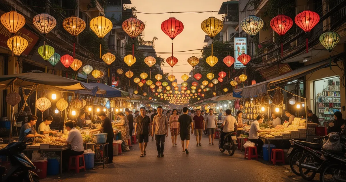Wieczorny targ w Ho Chi Minh City
