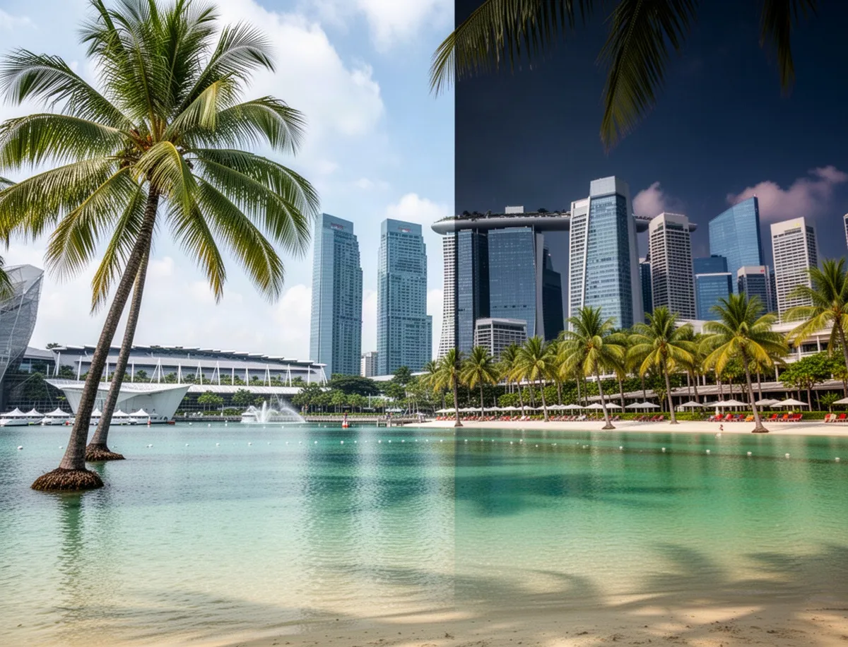 Plaża na wyspie Sentosa