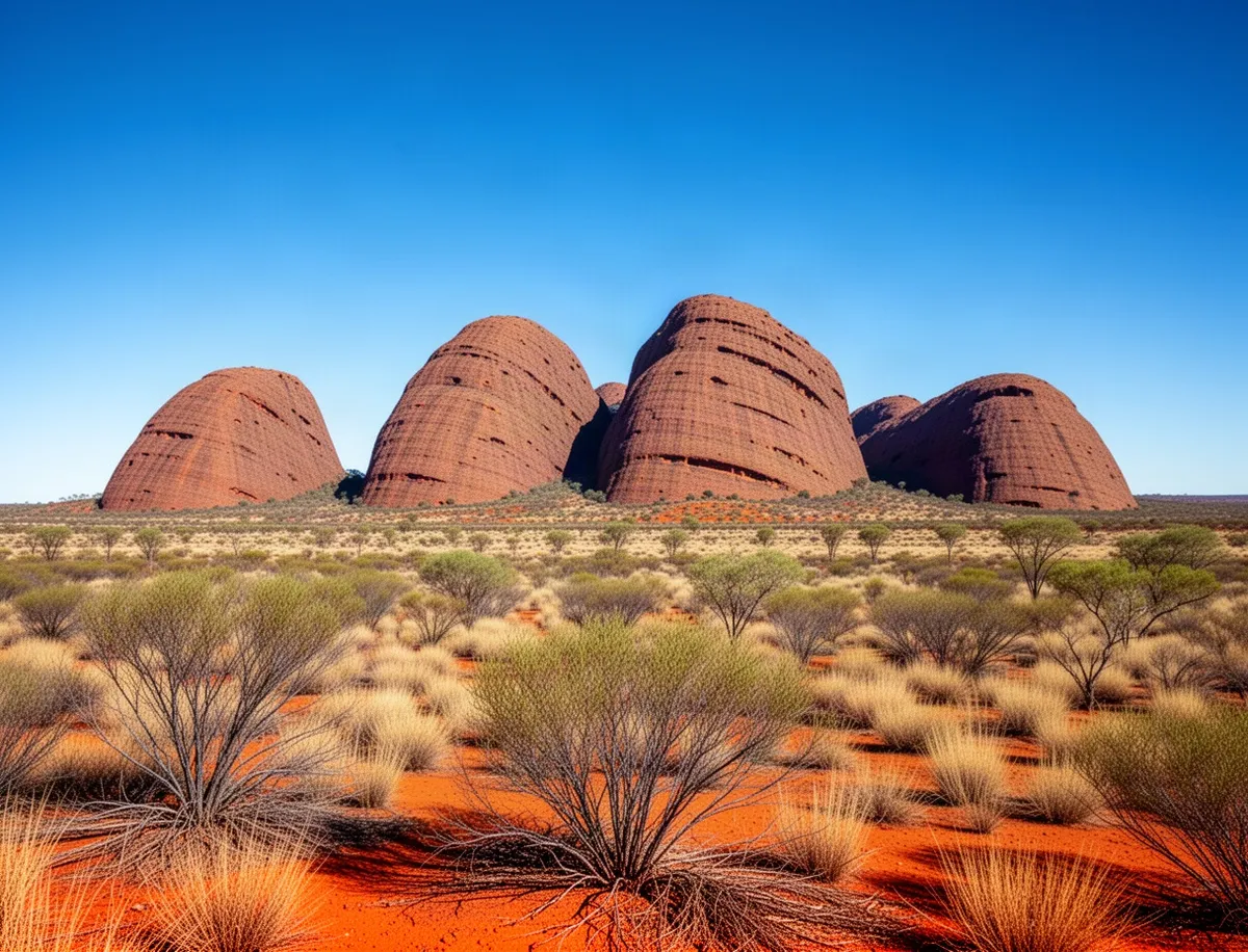Formacje skalne Kata Tjuta w centralnej Australii